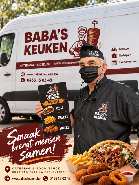 De chef van Baba's Keuken voor zijn foodtruck